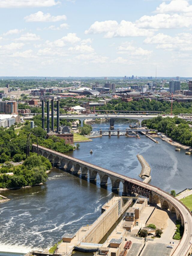 Mississippi River during drought showing low water levels that allow saltwater intrusion upstream