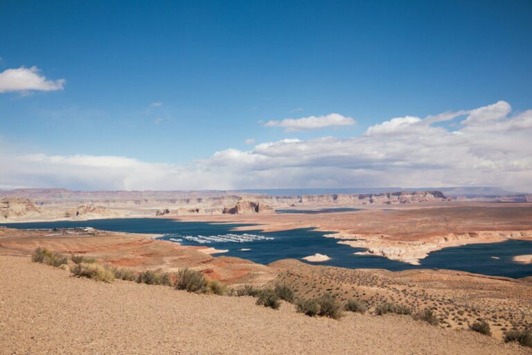 Lake Powell and Glen Canyon Dam highlighting restoring the Colorado River strategy